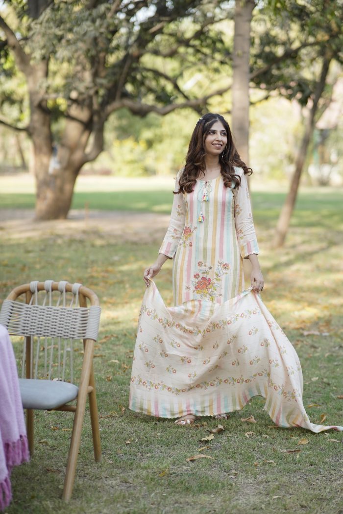 Spring Strips Kurta Set