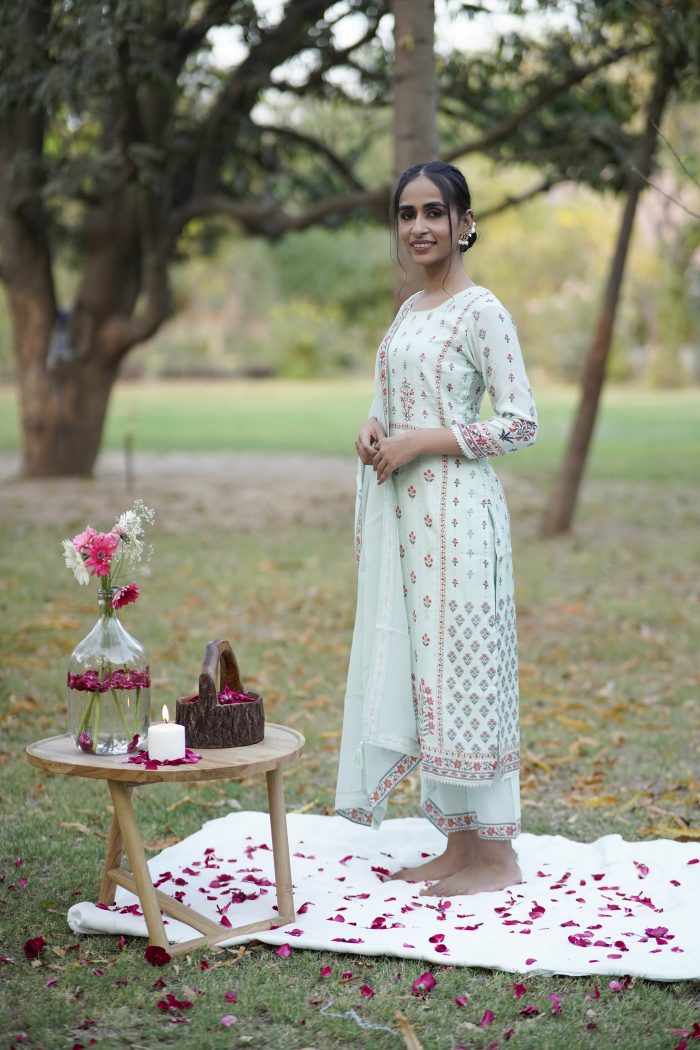 Bling In Pistachio Kurta Set