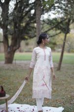 Floral White Kurta Set