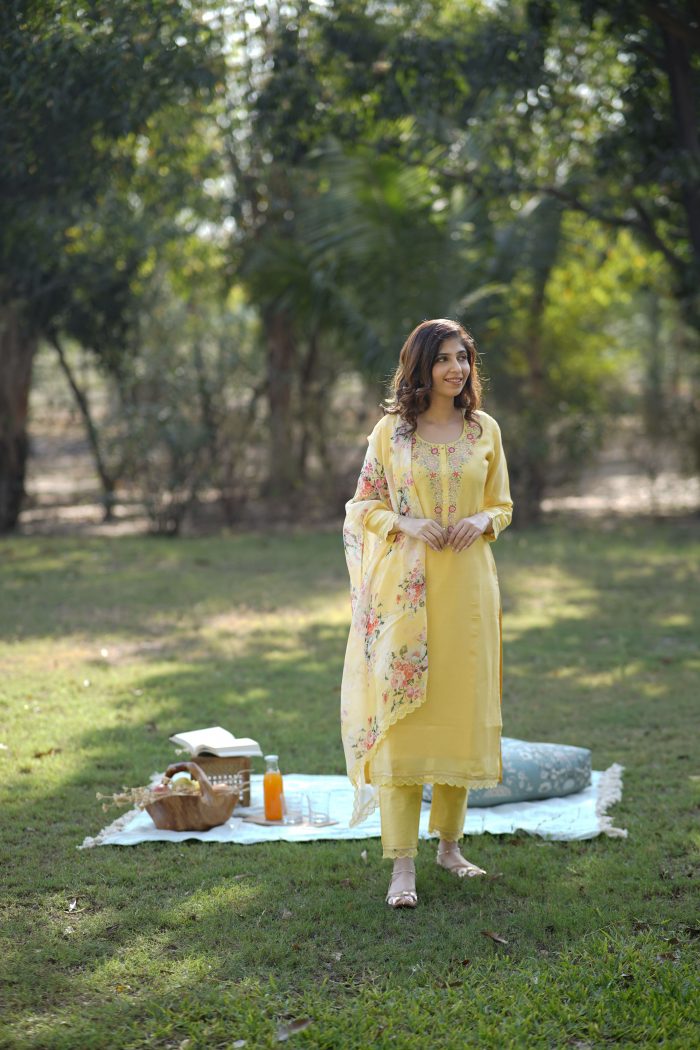 Spring Yellow Kurta Set