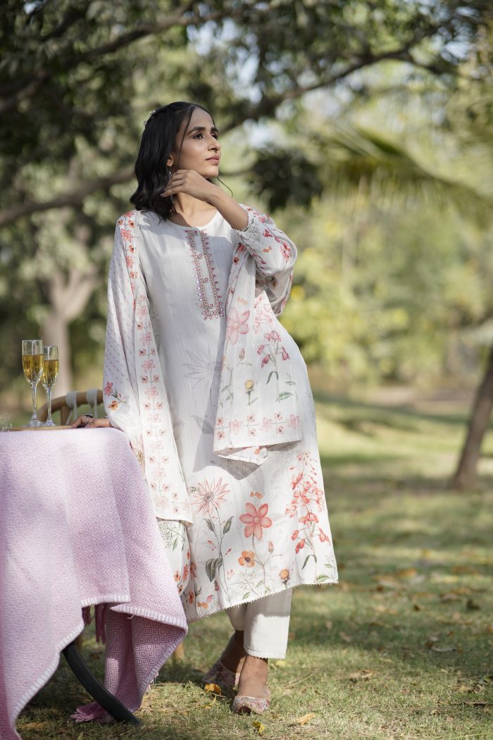 Crushed Grey Kurta Set